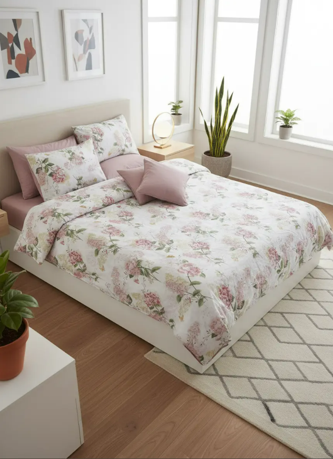 IV722 Cotton Comforter Set - Light Filling