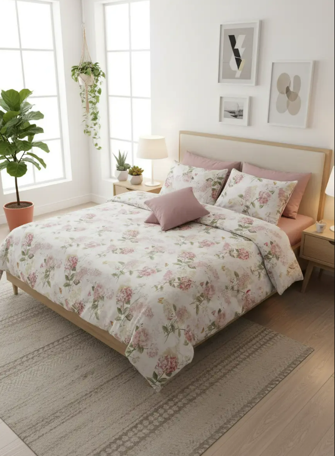IV722 Cotton Comforter Set - Light Filling