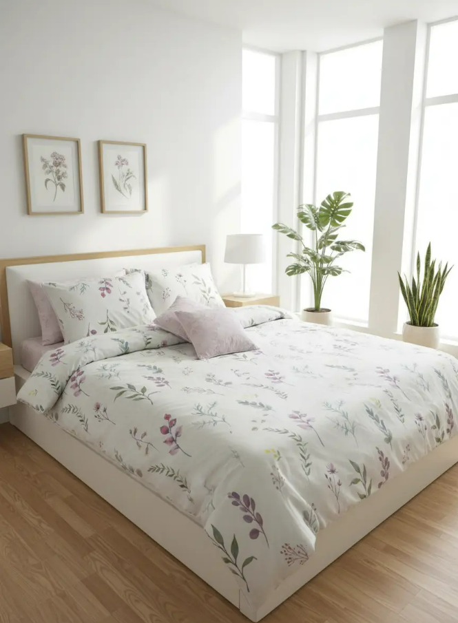 IV720 Percale Cotton Comforter Set - Light Filling