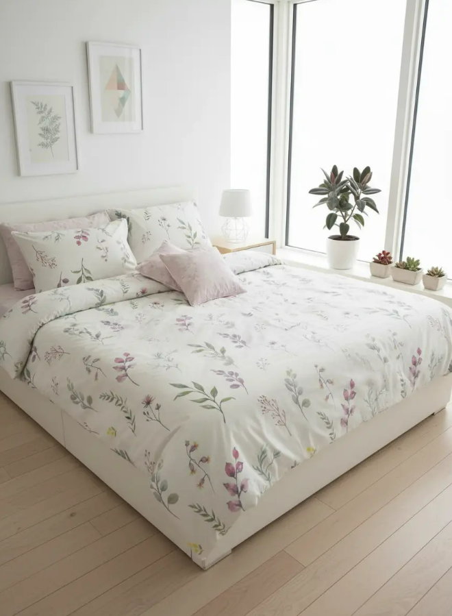 IV720 Percale Cotton Comforter Set - Light Filling