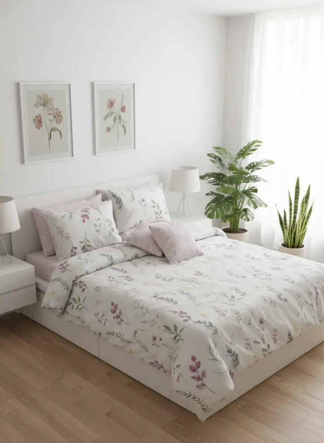 IV720 Percale Cotton Comforter Set - Light Filling