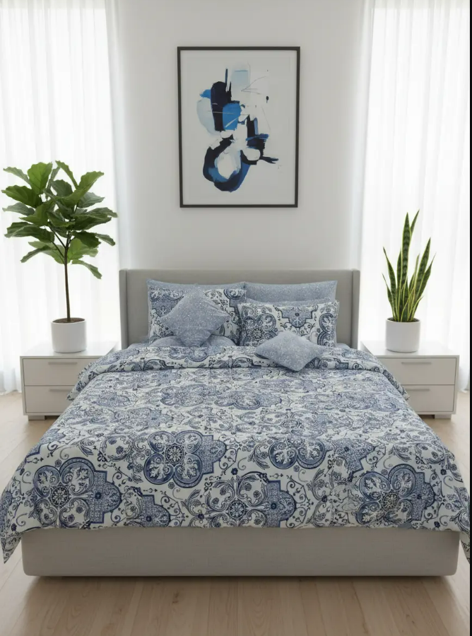 IV719 Cotton Comforter Set - Light Filling
