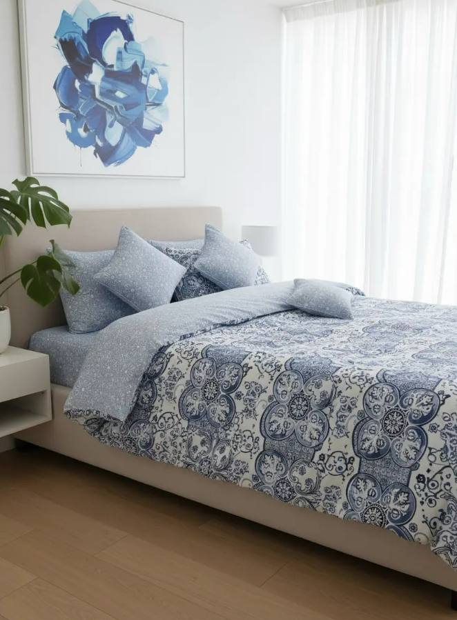 IV719 Cotton Comforter Set - Light Filling