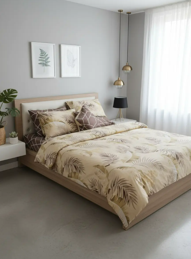 IV689 Cotton Comforter Set - Light Filling