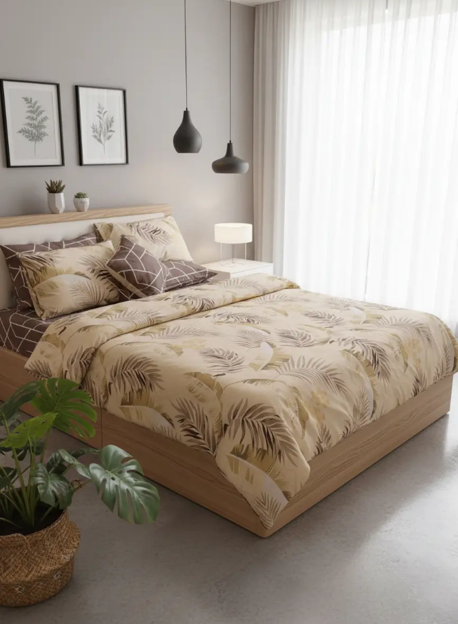 IV689 Cotton Comforter Set - Light Filling