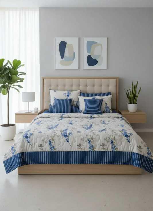 IV684 Cotton Comforter Set - Light Filling