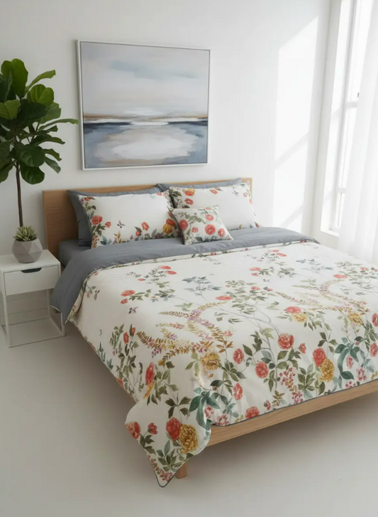 IV703 Luxury Cotton Satin Duvet Cover Set - Without Filling