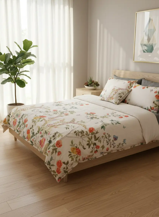 IV703 Luxury Cotton Satin Duvet Cover Set - Without Filling