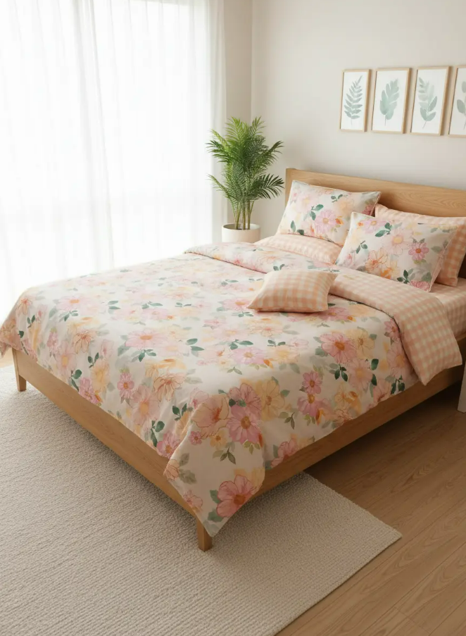 IV692 Percale Cotton Duvet Cover Set - Without Filling