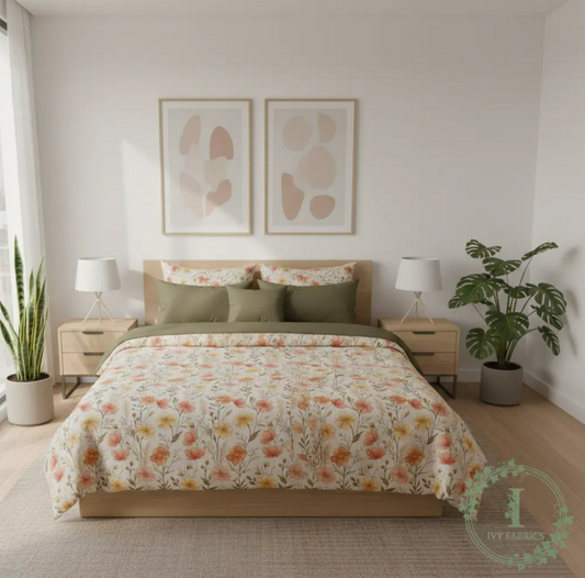 IV701 Luxury Cotton Satin Duvet Cover Set - Without Filling