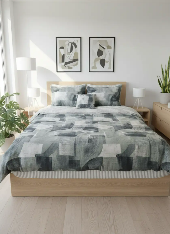 IV725 Cotton Comforter Set - Light Filling