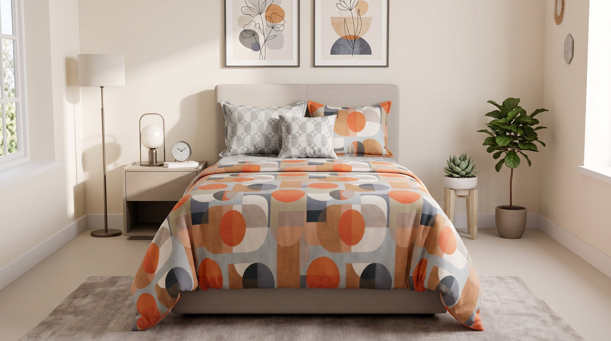 Mid-Century Abstract Single Size Set