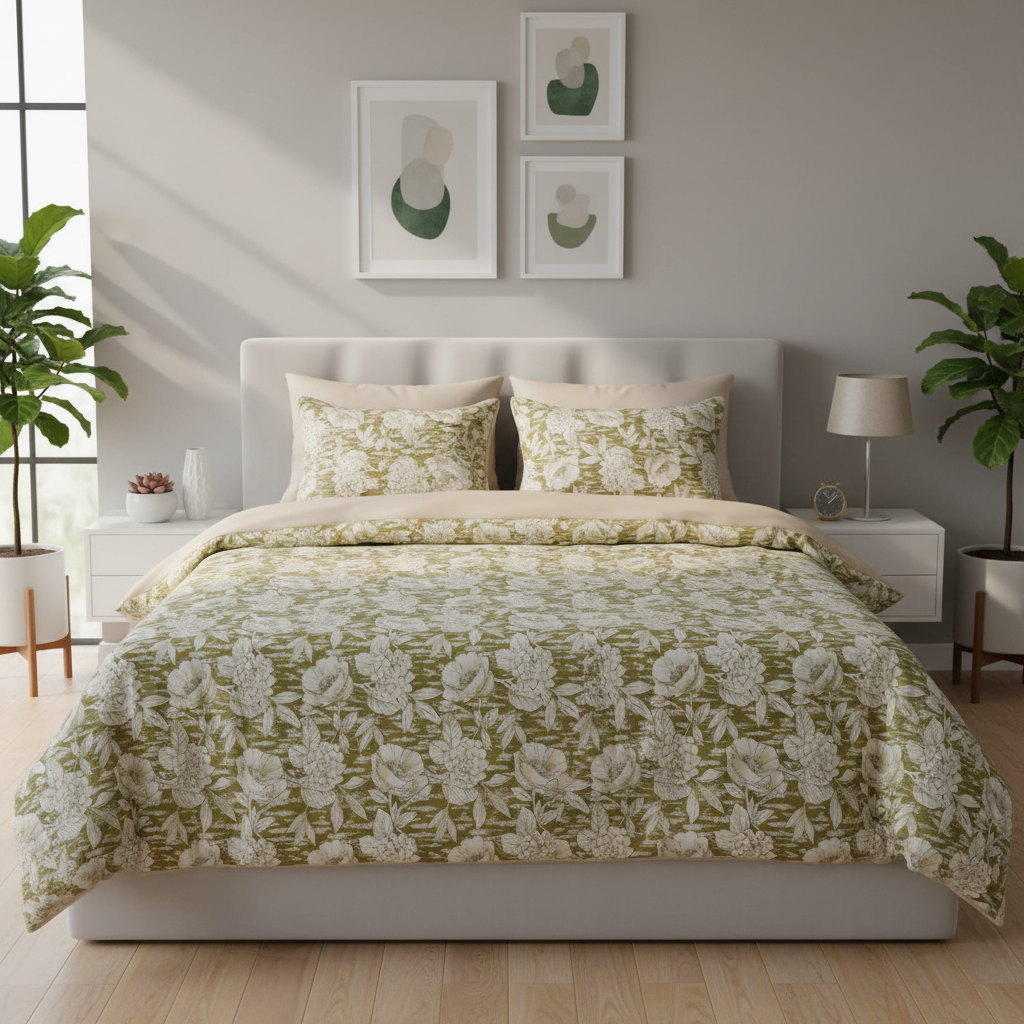 IV757 Cotton Comforter Set - Light Filling