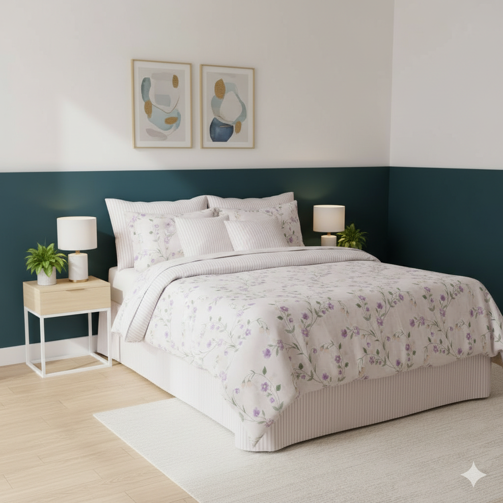IV778 Cotton Comforter Set - Light Filling