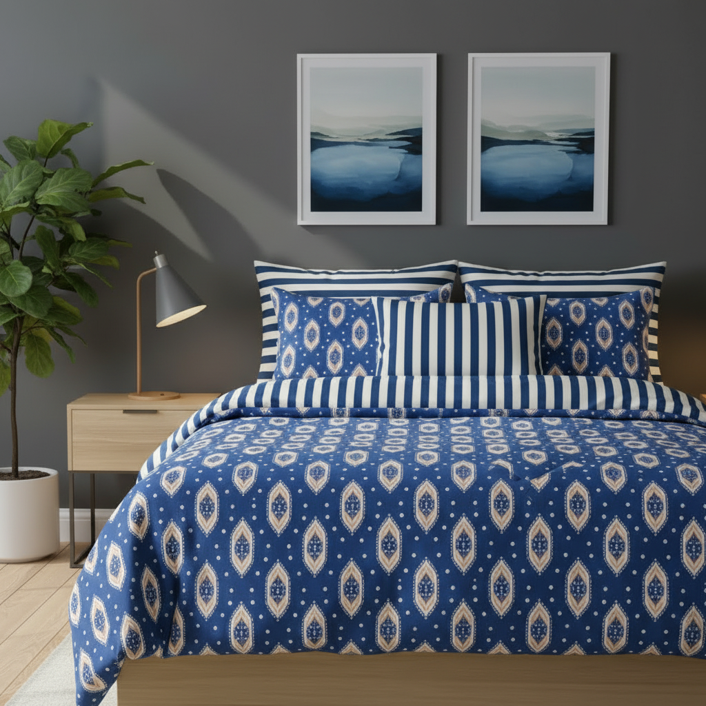 IV821 Cotton Comforter Set - Light Filling
