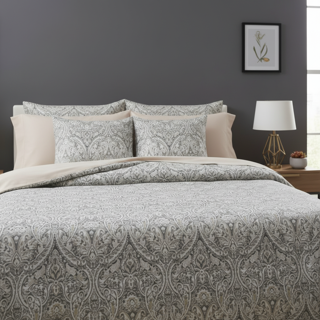 IV811 Percale Cotton Comforter Set - Light Filling