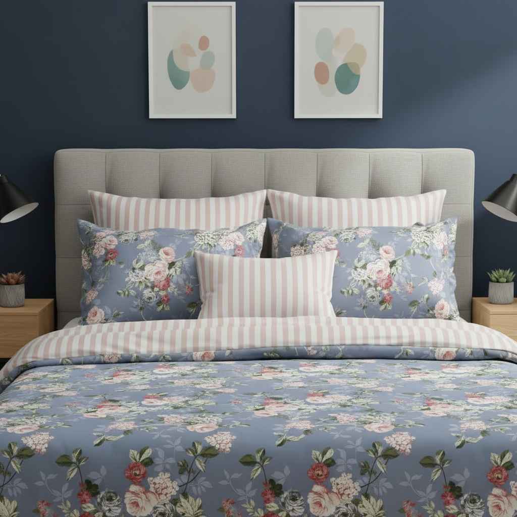 IV824 Cotton Comforter Set - Light Filling