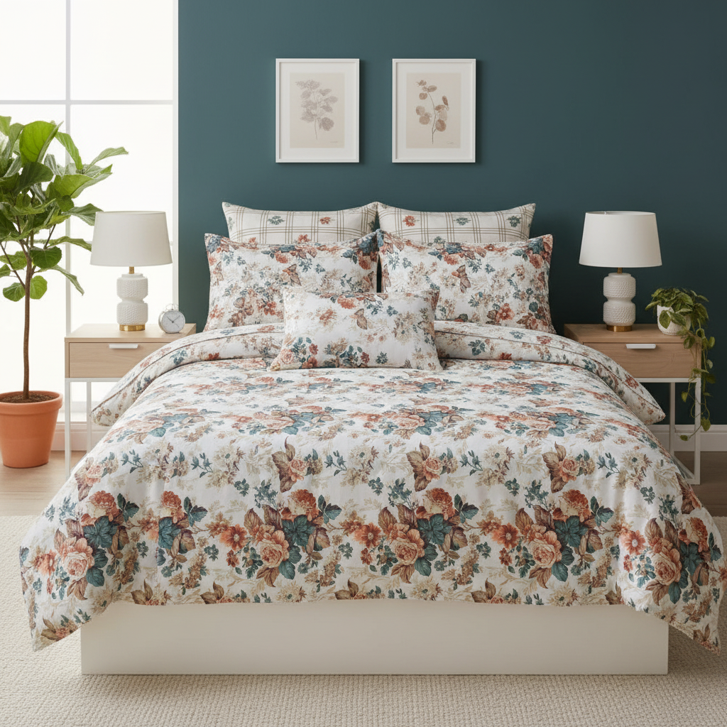 IV829 Cotton Comforter Set - Light Filling