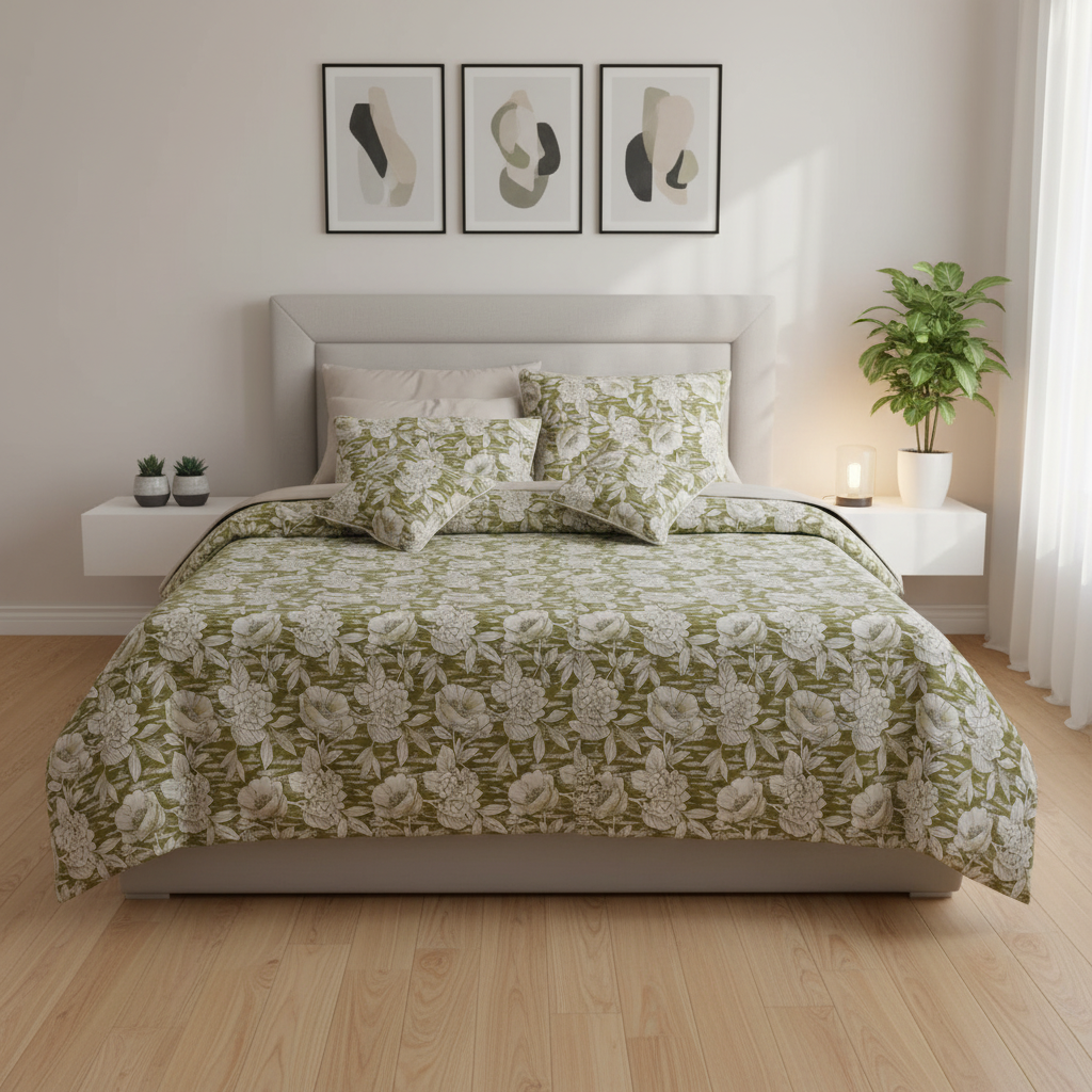 IV757 Cotton Comforter Set - Light Filling