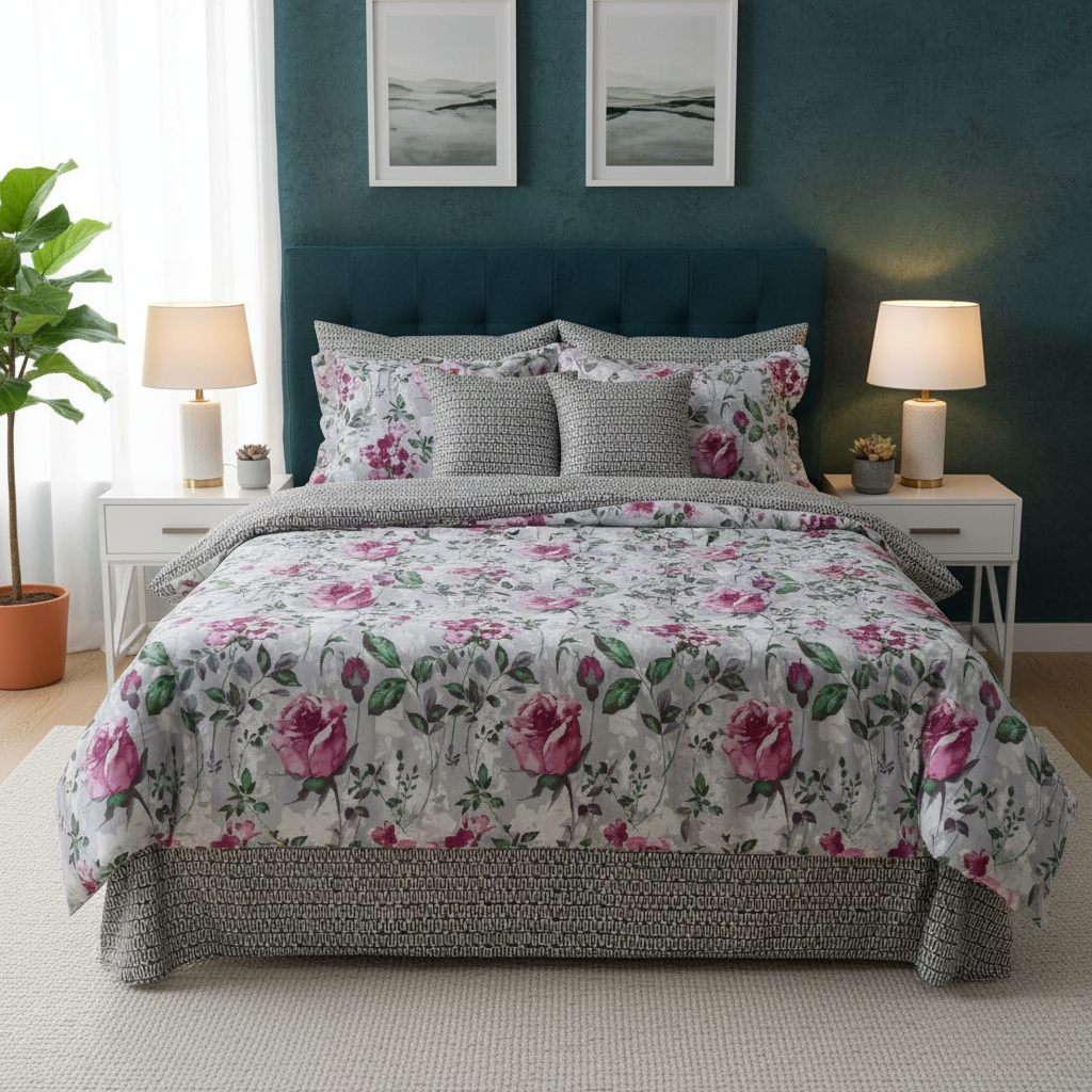 IV860 Cotton Comforter Set - Light Filling