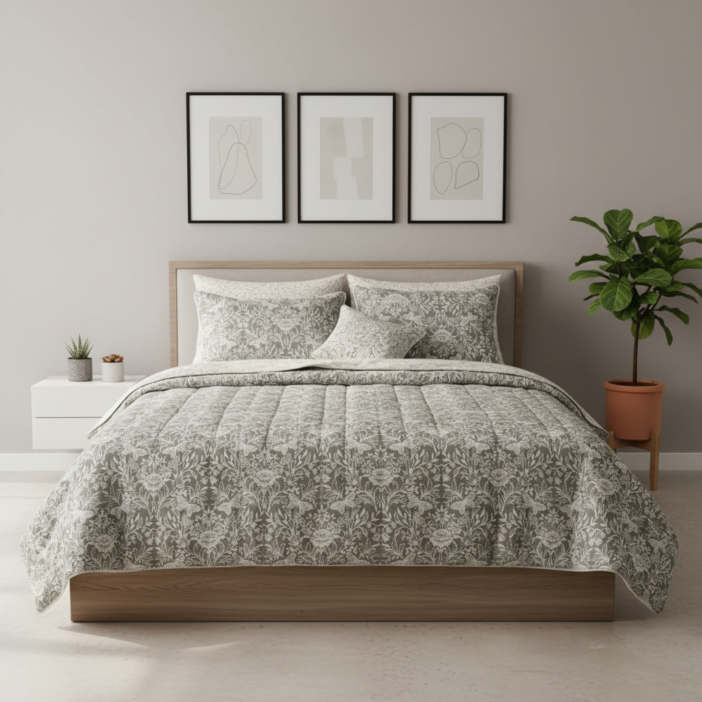 IV654 Cotton Comforter Set - Light Filling