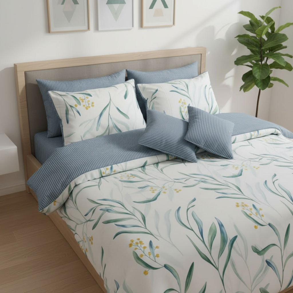 IV760 Cotton Comforter Set - Light Filling