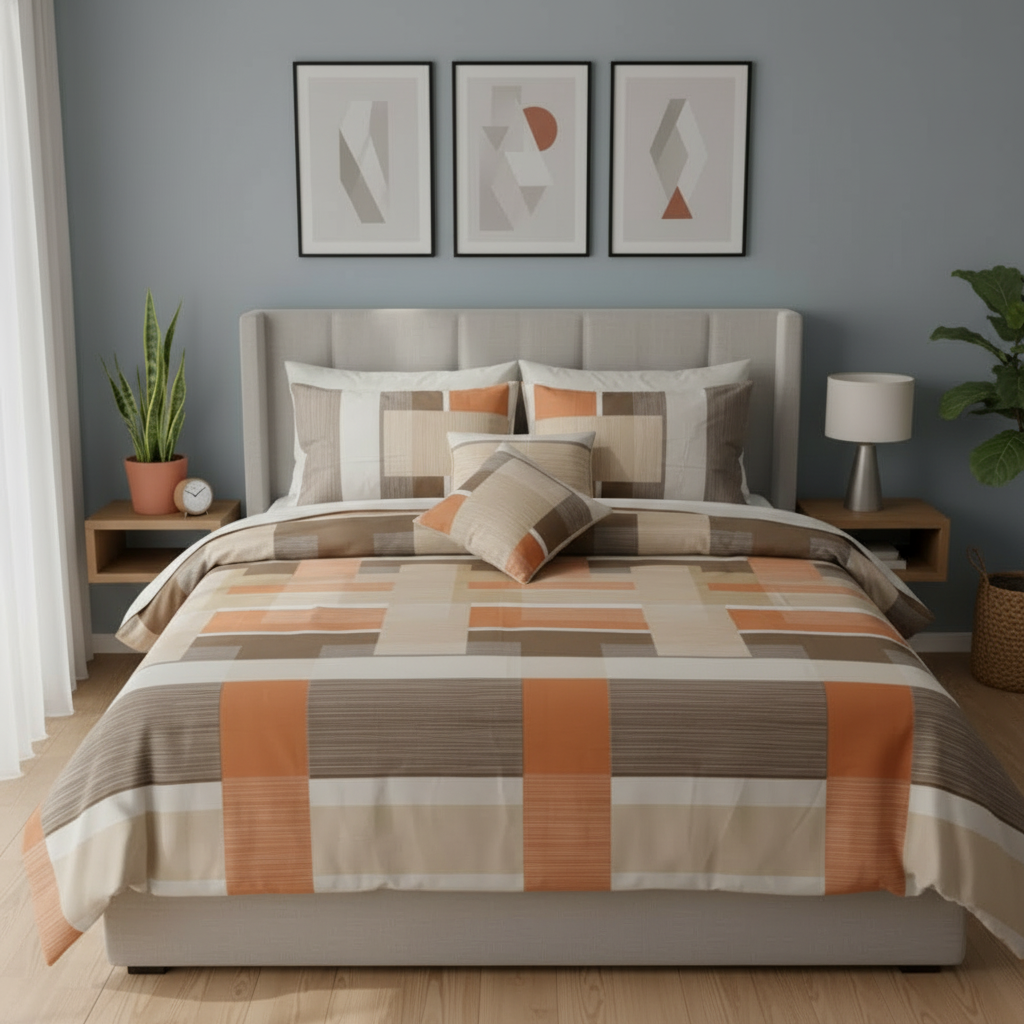 IV761 Cotton Comforter Set - Light Filling