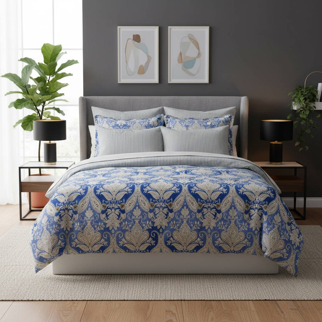 IV856 Cotton Duvet Cover Set - Without Filling