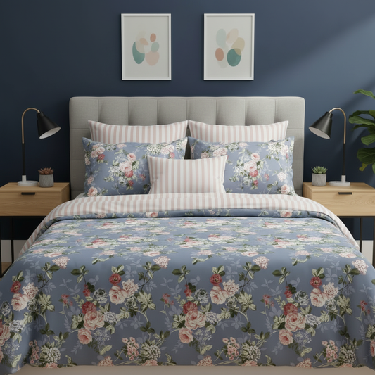 IV824 Cotton Comforter Set - Light Filling