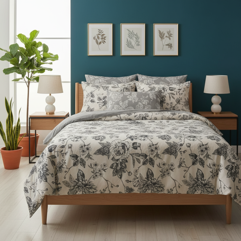 IV817 Cotton Comforter Set - Light Filling