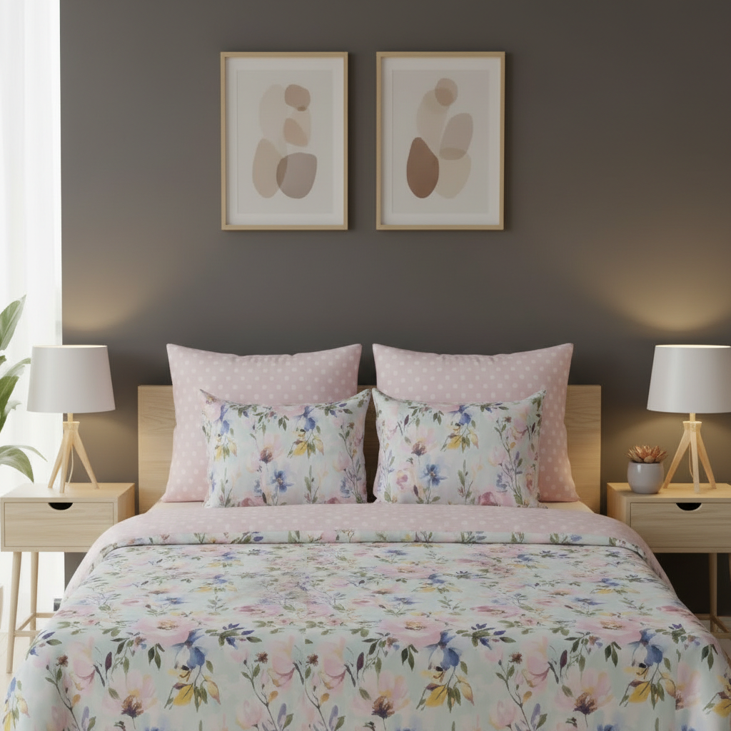 IV798 Cotton Comforter Set - Light Filling