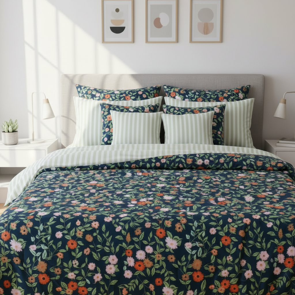 IV846 Cotton Comforter Set - Light Filling