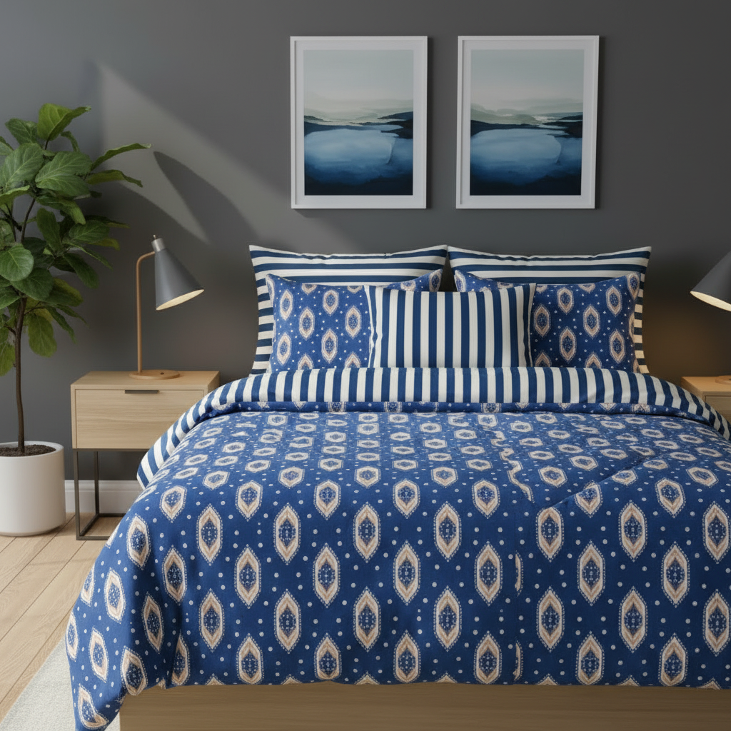 IV821 Cotton Comforter Set - Light Filling