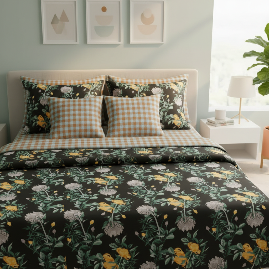 IV844 Cotton Comforter Set - Light Filling