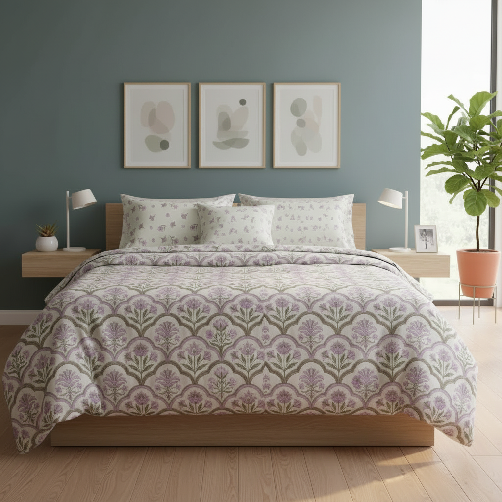 IV851 Cotton Comforter Set - Light Filling