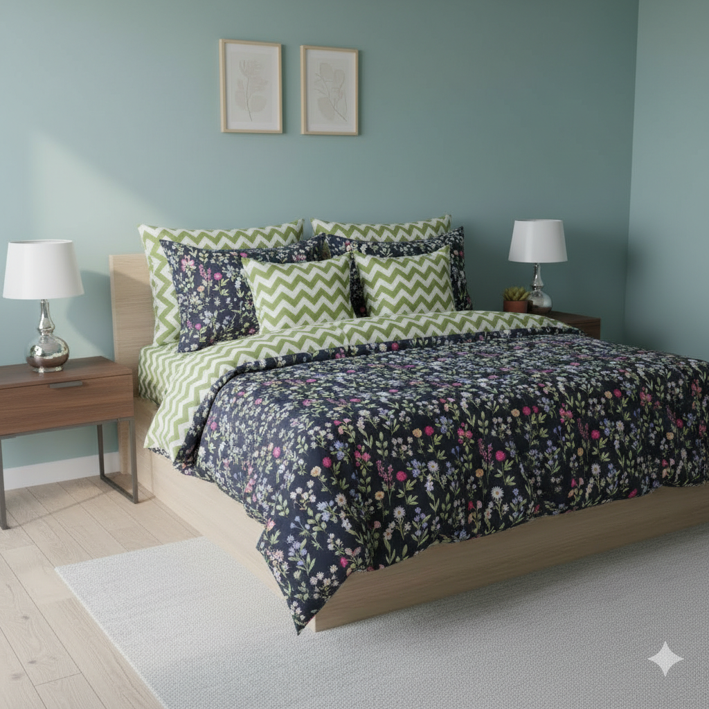 IV779 Cotton Comforter Set - Light Filling