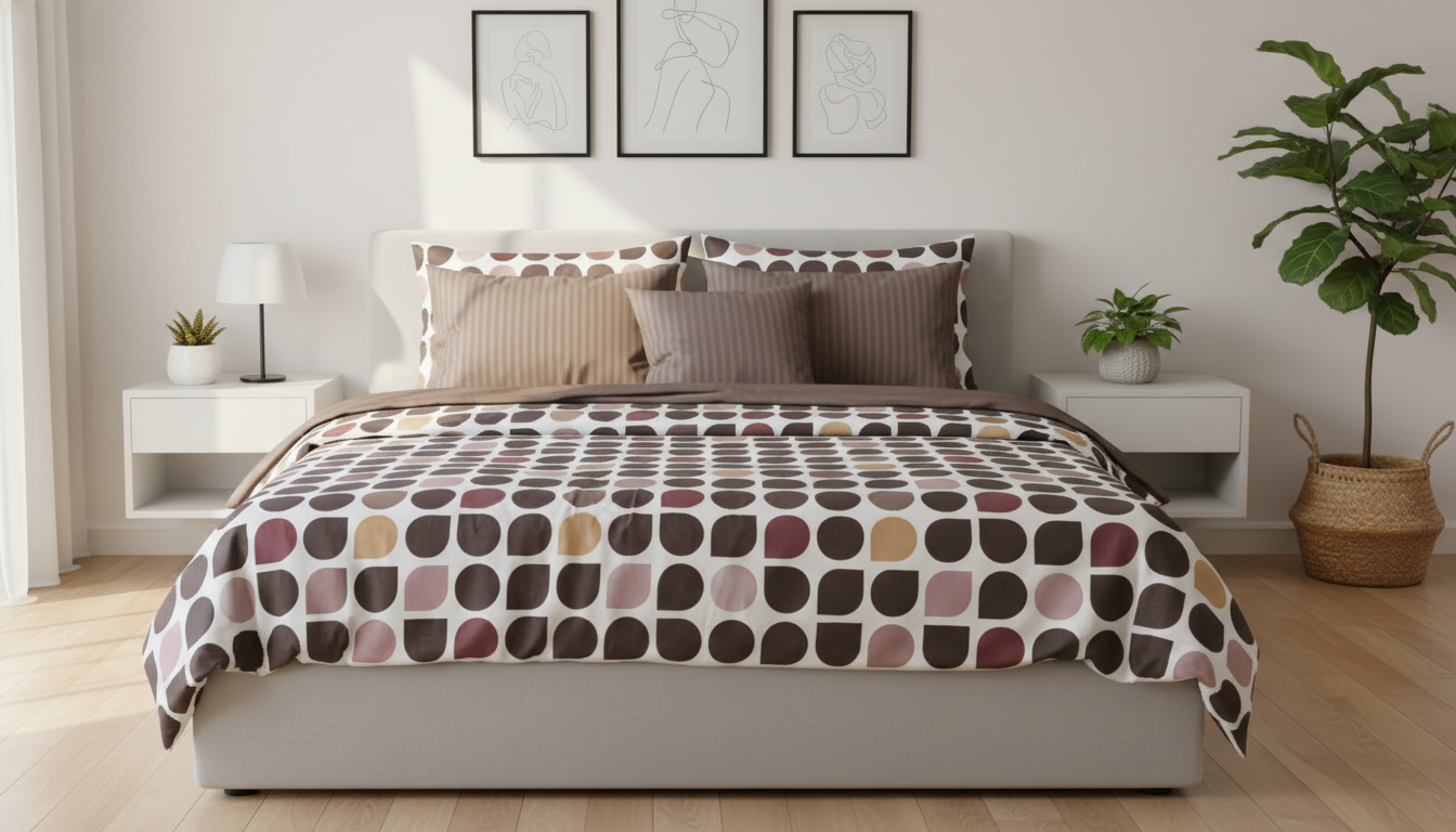 IV863 Luxury Cotton Satin Comforter Set - Light Filling