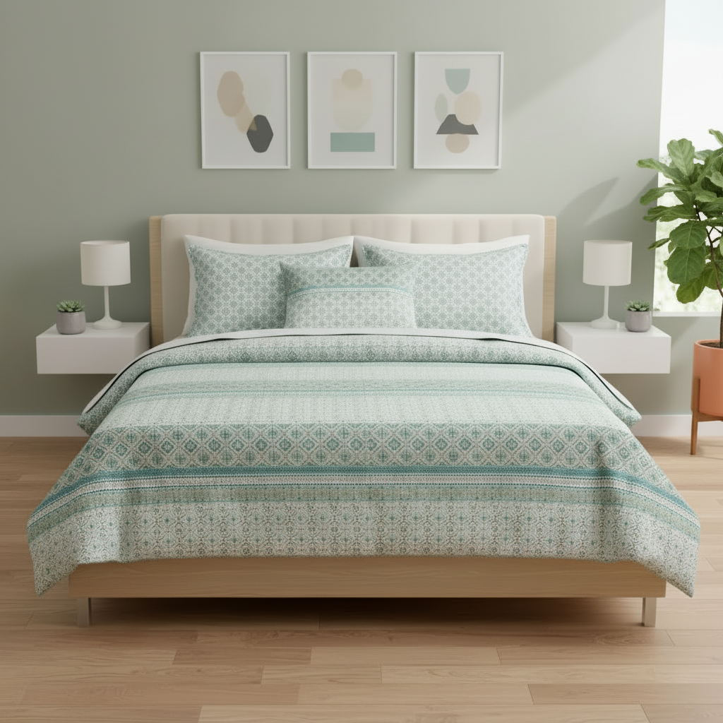 IV836 Cotton Comforter Set - Light Filling