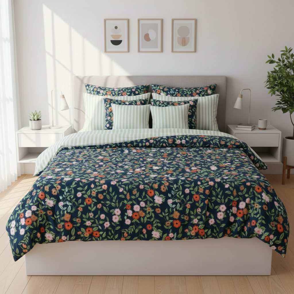IV846 Cotton Comforter Set - Light Filling