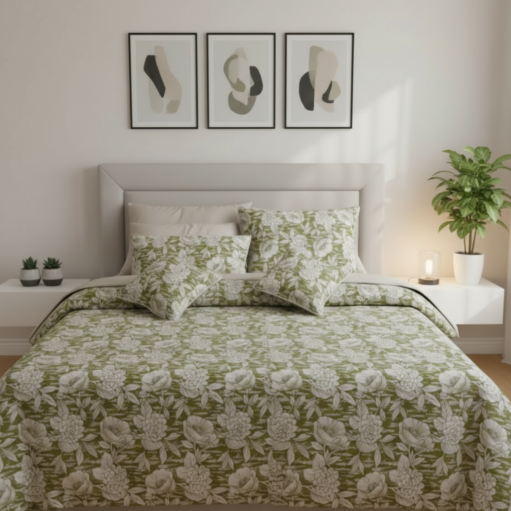IV757 Cotton Comforter Set - Light Filling
