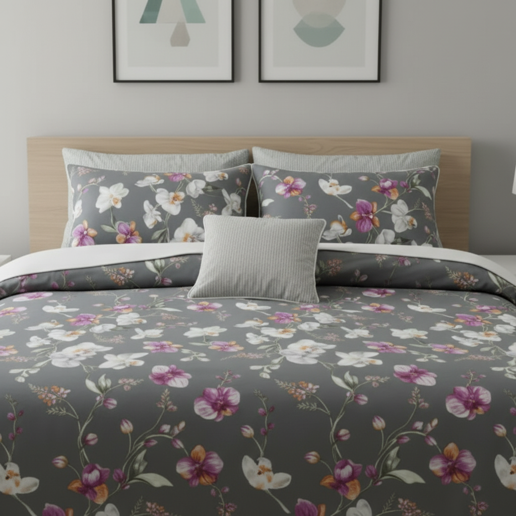 IV712 Cotton Comforter Set - Light Filling