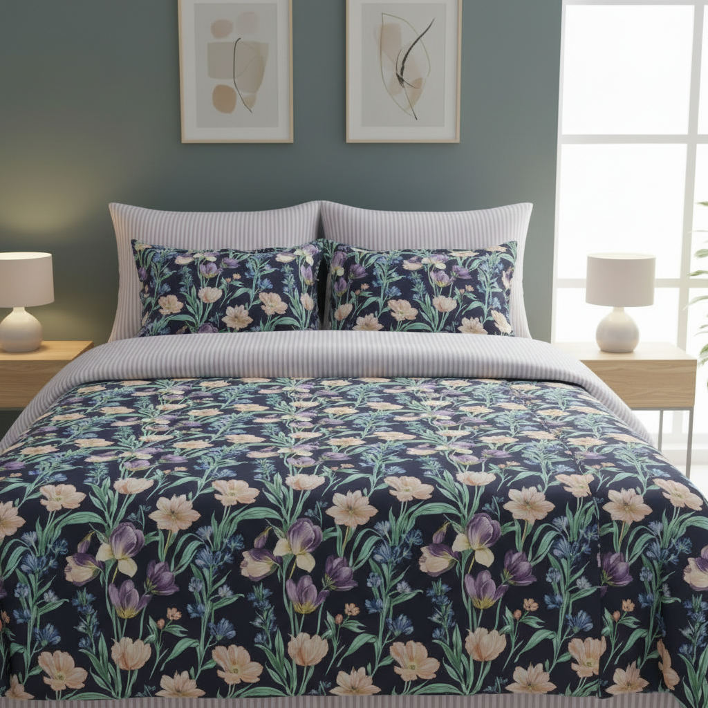 IV803 Cotton Duvet Cover Set - Without Filling