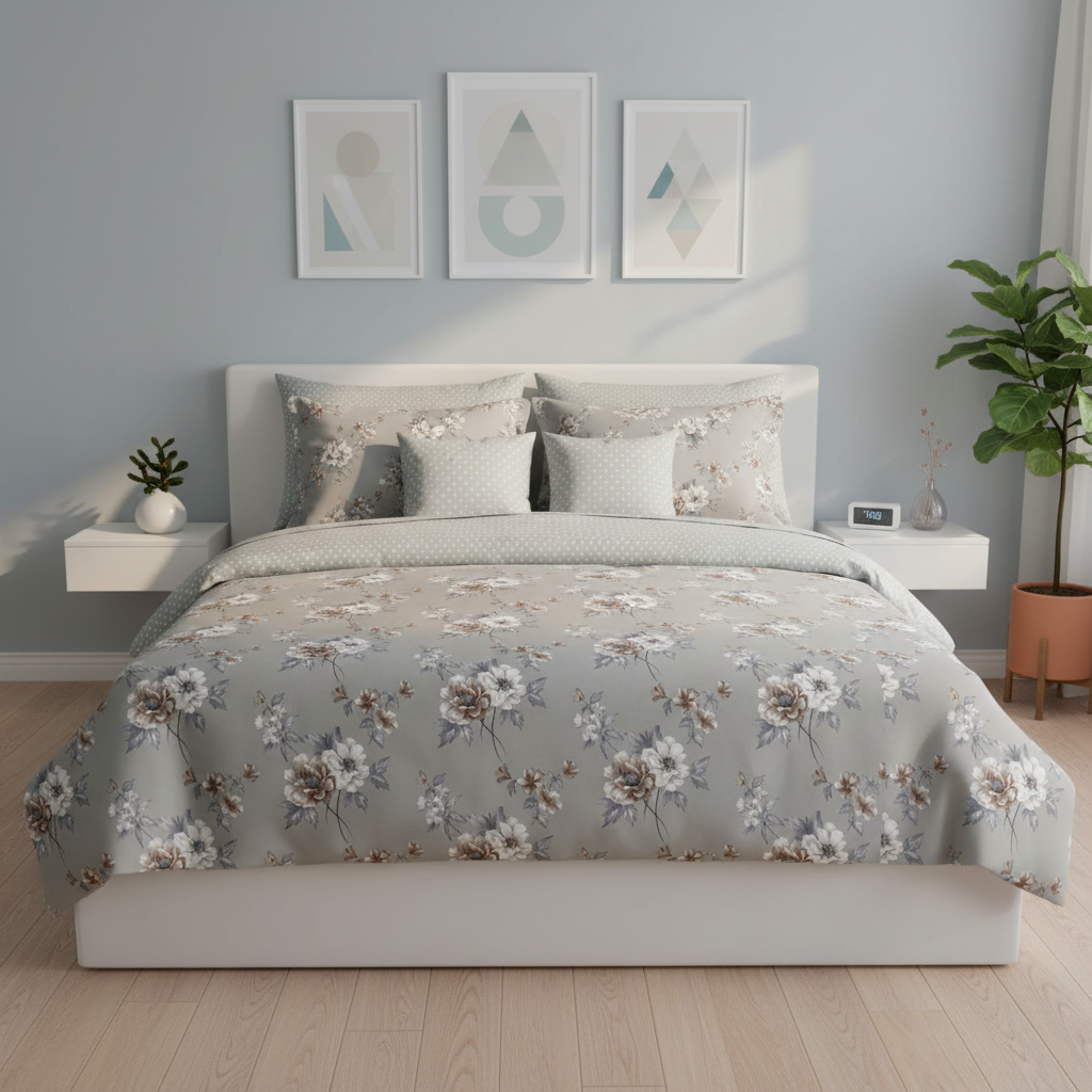 IV834 Cotton Comforter Set - Light Filling