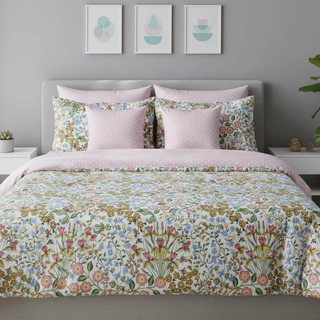 IV870 Cotton Comforter Set - Light Filling