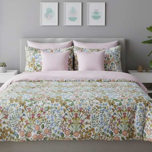 IV870 Cotton Comforter Set - Light Filling