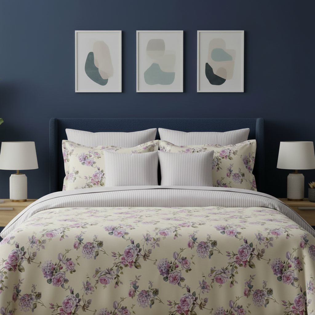 IV857 Cotton Comforter Set - Light Filling