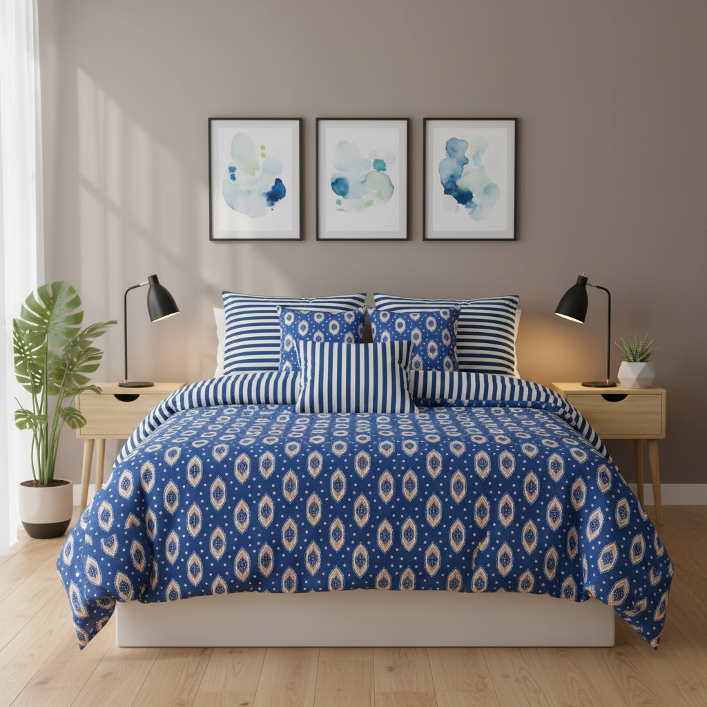 IV821 Cotton Comforter Set - Light Filling