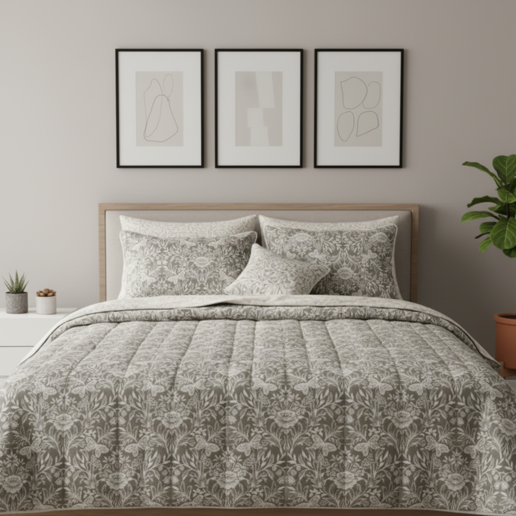 IV654 Cotton Comforter Set - Light Filling