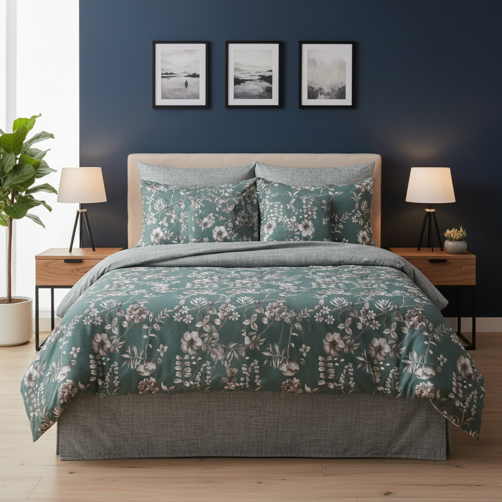 IV804 Cotton Comforter Set - Light Filling