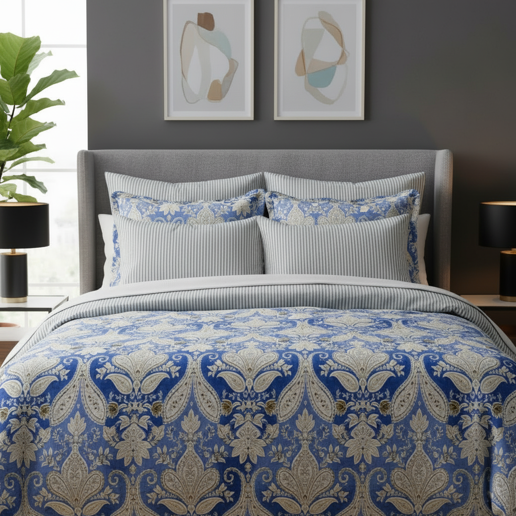 IV856 Cotton Comforter Set - Light Filling